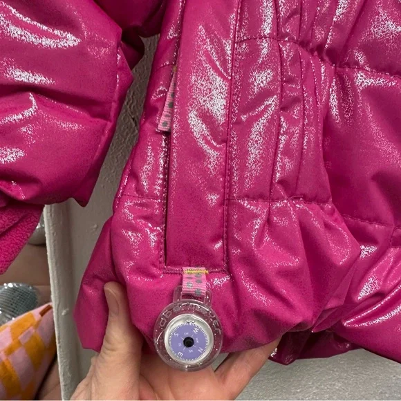 Obermeyer pink sparkle snow jacket